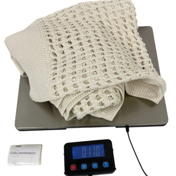 Zara Mens Cutwork Sweater Vest Size M Ivory Open Knit Crochet 1023/300 NWT - Picture 14 of 14